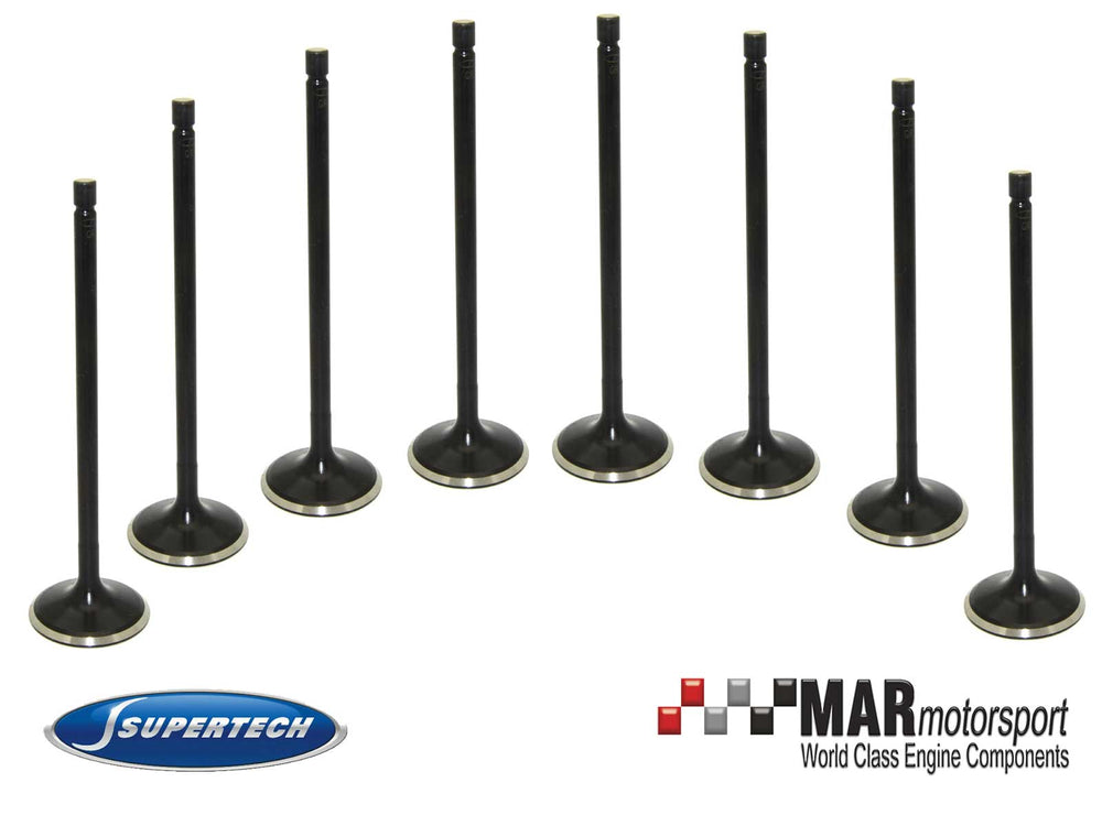 Supertech Mini Cooper R56 N14B16C Black Nitrided Intake Valve - +1mm Oversize - Set of 8