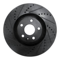 R1 16-20 Audi TT Quattro (Excluding Rs) Front Left Drilled & Slotted Black Brake Rotor