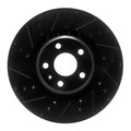 R1 16-20 Audi TT Quattro (Excluding Rs) Front Left Drilled & Slotted Black Brake Rotor