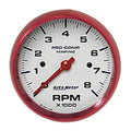 ~(0.9 lbs. 5X5X4)~ GAUGE TACHOMETER 3 3/8 IN 8K RPM MARINE WHITE