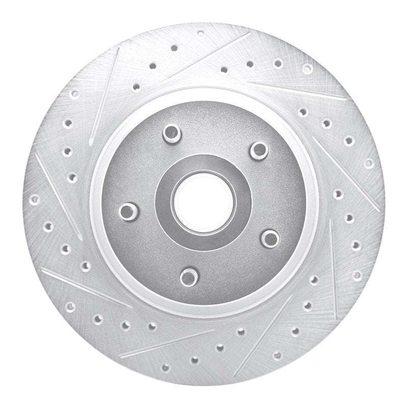 DFC 71-81 Chrysler New Yorker Front Left Drilled & Slotted Silver Brake Rotor