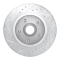 DFC 71-81 Chrysler New Yorker Front Left Drilled & Slotted Silver Brake Rotor