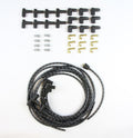 PLUG WIRE KIT 90D PLUG HEI/POINTS ENDS CUT TO FIT BLK W/BLUE TRACERS