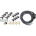 PLUG WIRE KIT 90D PLUG HEI/POINTS ENDS CUT TO FIT BLK W/BLUE TRACERS