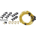 PLUG WIRE KIT 90D PLUG HEI/POINTS ENDS CUT TO FIT YELLOW W/BLK TRACERS