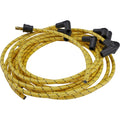 PLUG WIRE KIT 90D PLUG HEI/POINTS ENDS CUT TO FIT YELLOW W/BLK TRACERS