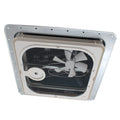 12V POWERED ROOF VENT SMOKE DOME BIRCH WHITE SCREEN FRAME AUTO LIFT