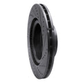 R1 06-12 Land Rover Range Rover Front Left Drilled & Slotted Black Brake Rotor