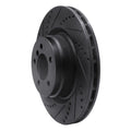 R1 06-12 Land Rover Range Rover Front Left Drilled & Slotted Black Brake Rotor