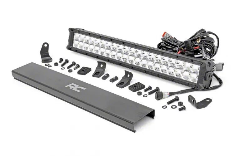 ~(8 lbs. 32X6X5)~ 20-inch Cree LED Light Bar - (Dual Row Chrome Series w/ Amber DRL)