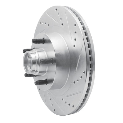 R1 Concepts Brake Rotor Drilled and Slotted Silver