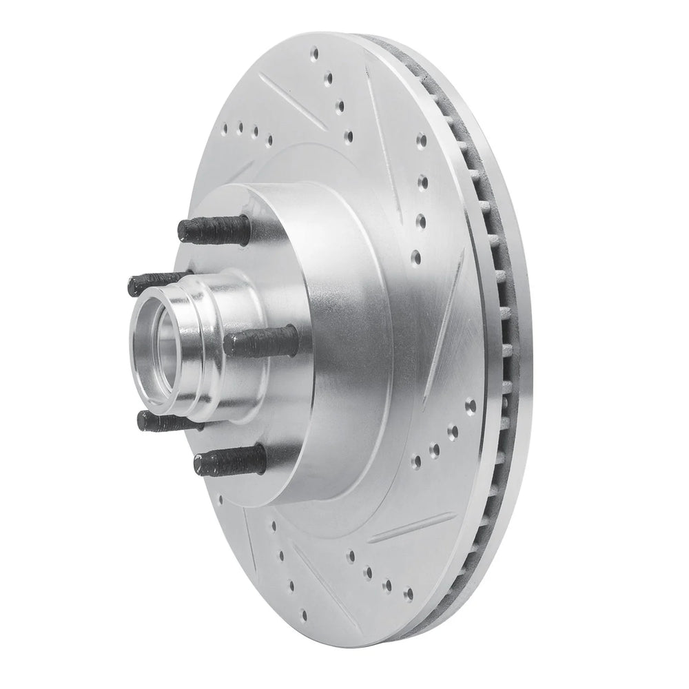 R1 Concepts Brake Rotor Drilled and Slotted Silver