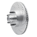 R1 Concepts Brake Rotor Drilled and Slotted Silver