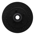 R1 97-00 Ford Expedition Front Right Drilled Black Brake Rotor