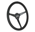 NRG Reinforced Stealth Wheel (380mm) 3 Spoke Center - 1in Deep Dish - Perforated Leather Red Stitch