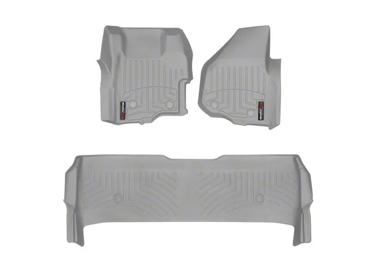 WeatherTech Grey Front and Rear Floorliners Fits -20-16 F-250 F-350 F-450 F-550 464261-463052