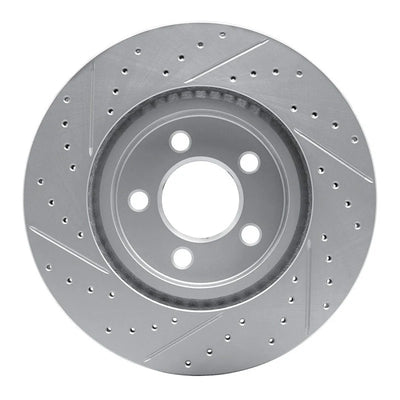 R1 02-05 Volkswagen Passat (USA/Canada) Front Right Drilled & Slotted Geoperformance Rotor