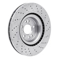 R1 12-19 Mercedes-Benz GLE300D Front Drilled Black Brake Rotor