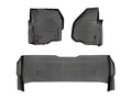 WeatherTech 14+ Ford F-250/350/450/550 SuperCrew w/ LHS Footrest Front Rear FloorLiner - Black