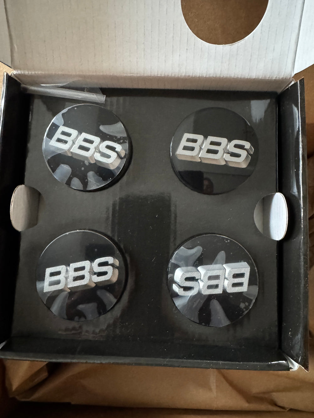 BBS Center Cap 56mm Black/Platinum - 3D Floating