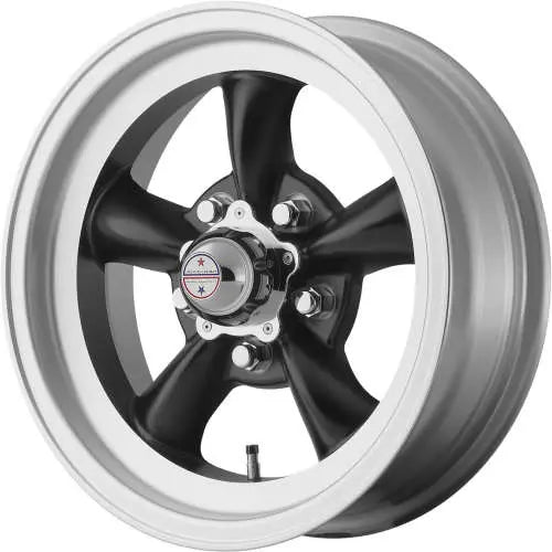 AMERICAN RACING VINTAGE VN105D 16X8 5X4.5 S-BLK MACH -12MM - VN1056865B