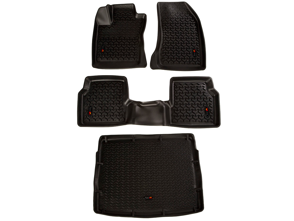 ~(15 lbs. 30X22X4)~ Floor Liner Front Rear Cargo Black 2018-2020 Jeep Compass