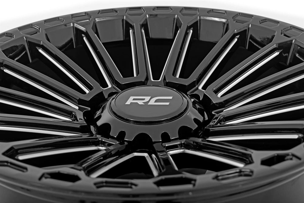 Rough Country 97 Series Wheel One-Piece Gloss Black 17x9 5x5 -12mm