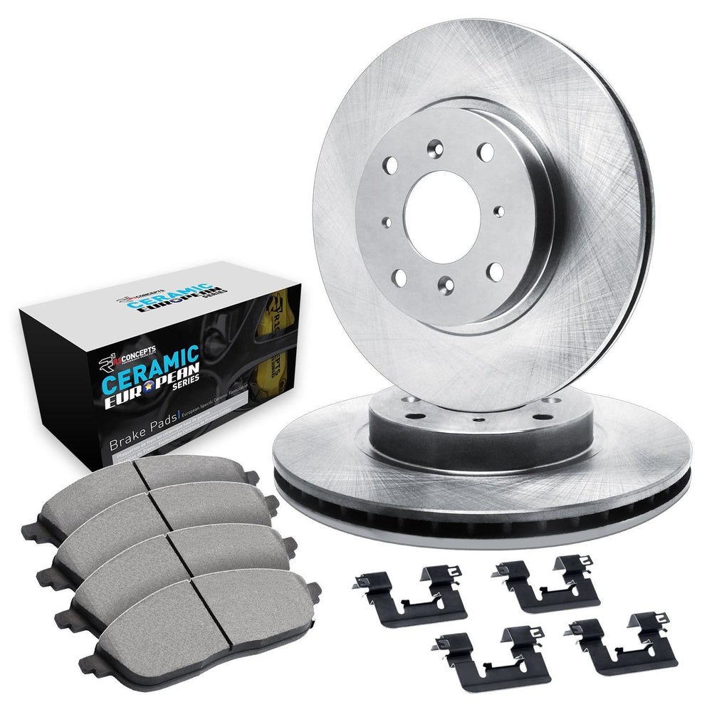 R1 90-91 Ford LTD Crown Victoria Front Left Drilled & Slotted Silver Brake Rotor