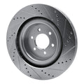 R1 03-17 Dodge Viper Rear Left Drilled & Slotted Silver Brake Rotor