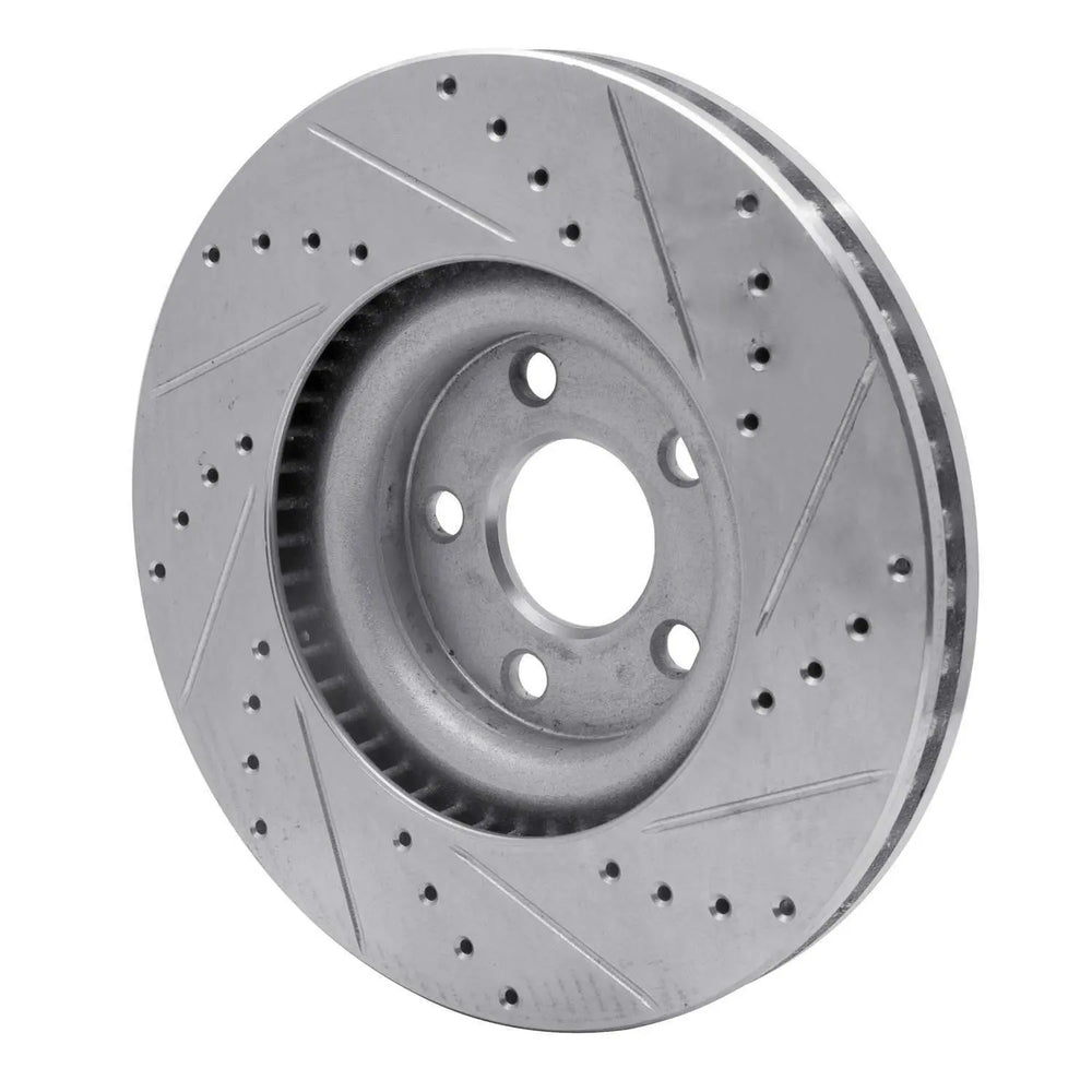 R1 15-20 Ford Edge Front Left Drilled & Slotted Geo-Carbon Rotor