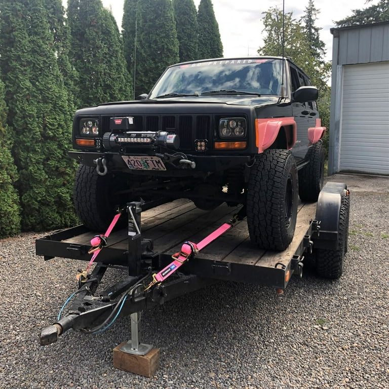 ULTRA PACK BLACK 2in X 8ft DIRECT HOOK RATCHET STRAPS AND (AXLE STRAPS BLACK 2in X 24in )