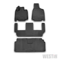 ~(20 lbs. 33X20X6)~ Profile Liners Front 2nd and 3rd Row Set Black Highlander 2008-2013