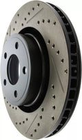 StopTech 15-17 Ford Mustang Sport Slotted & Drilled Front Right Rotor