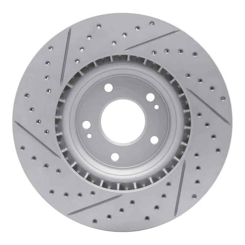 R1 19-22 Hyundai Veloster N Front Right Drilled & Slotted Geo-Carbon Rotor