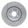 R1 19-22 Hyundai Veloster N Front Right Drilled & Slotted Geo-Carbon Rotor