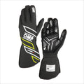 OMP ONE-S GLOVES my2025 FIA 8856-2018 ANTHRACITE / FLUO YELLOW SZ M