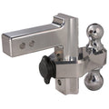 ~(16.4 lbs. 16X10X4)~ 6 Premium Aluminum Adjustable Hitch - Dual Hitch Ball  T5 Receiver Lock