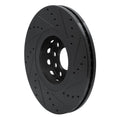 R1 02-05 Volkswagen Passat (USA/Canada) Front Left Drilled & Slotted Black Brake Rotor