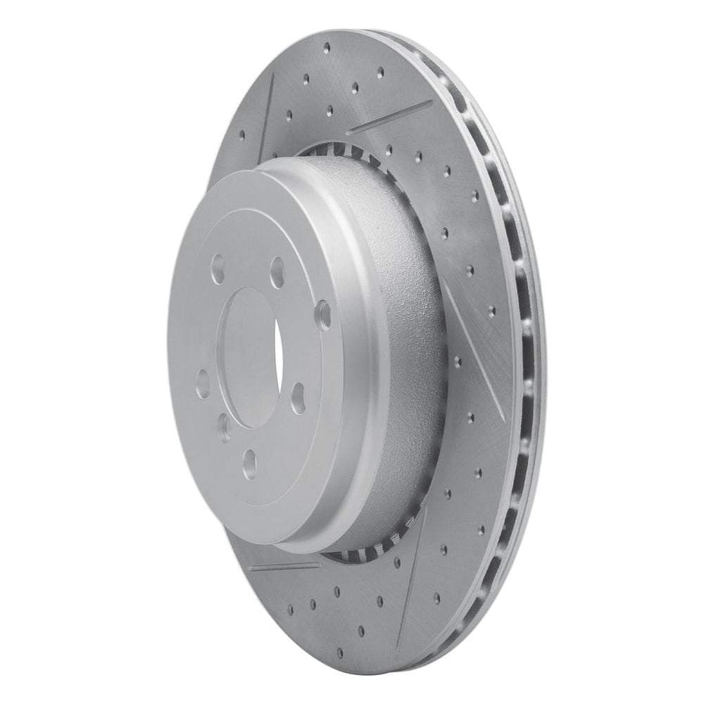 DFC 10-12 Land Rover Range Rover Rear Left Drilled & Slotted Geoperformance Rotor