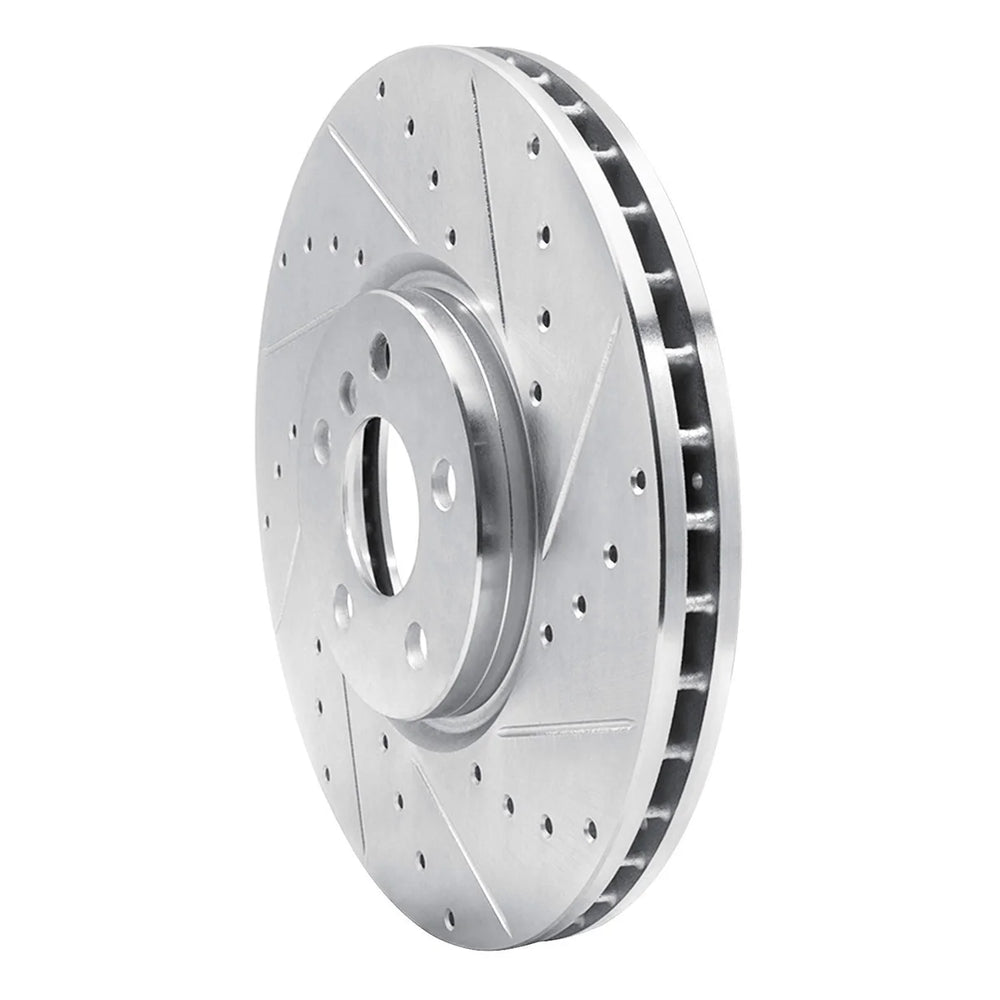 R1 15-19 Mini Cooper Clubman Front Right Drilled & Slotted Geoperformance Rotor