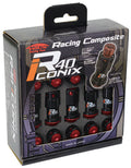 SSR Aluminum Extended Lug Set M12X1.5 Black (20 Pcs W/Lock)