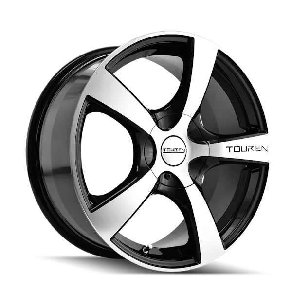 ~(27 lbs. 19X19X8)~ TR9 (3190) BLACK/MACHINED FACE/MACHINED LIP 17X7 5-100/5-114.3 42MM 72.62MM