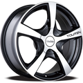 ~(27 lbs. 19X19X8)~ TR9 (3190) BLACK/MACHINED FACE/MACHINED LIP 17X7 5-110/5-115 42MM 72.62MM