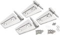 Kentrol 07-18 Jeep Wrangler JK Door Hinge Set 4 Pieces 2 Door - Polished Silver