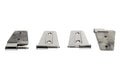 Kentrol 07-18 Jeep Wrangler JK Door Hinge Set 4 Pieces 2 Door - Polished Silver