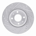 R1 14-20 Peugeot 208 (Mexico) Rear Right Drilled & Slotted Silver Brake Rotor