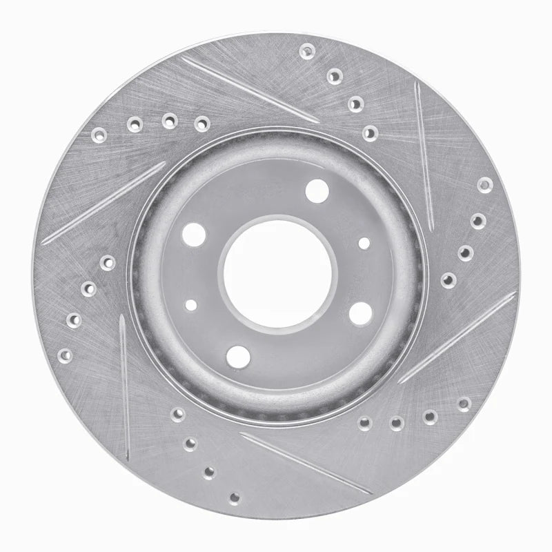 R1 14-20 Peugeot 2008 (Mexico) Rear Left Drilled & Slotted Silver Brake Rotor
