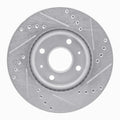 R1 14-20 Peugeot 2008 (Mexico) Rear Left Drilled & Slotted Silver Brake Rotor