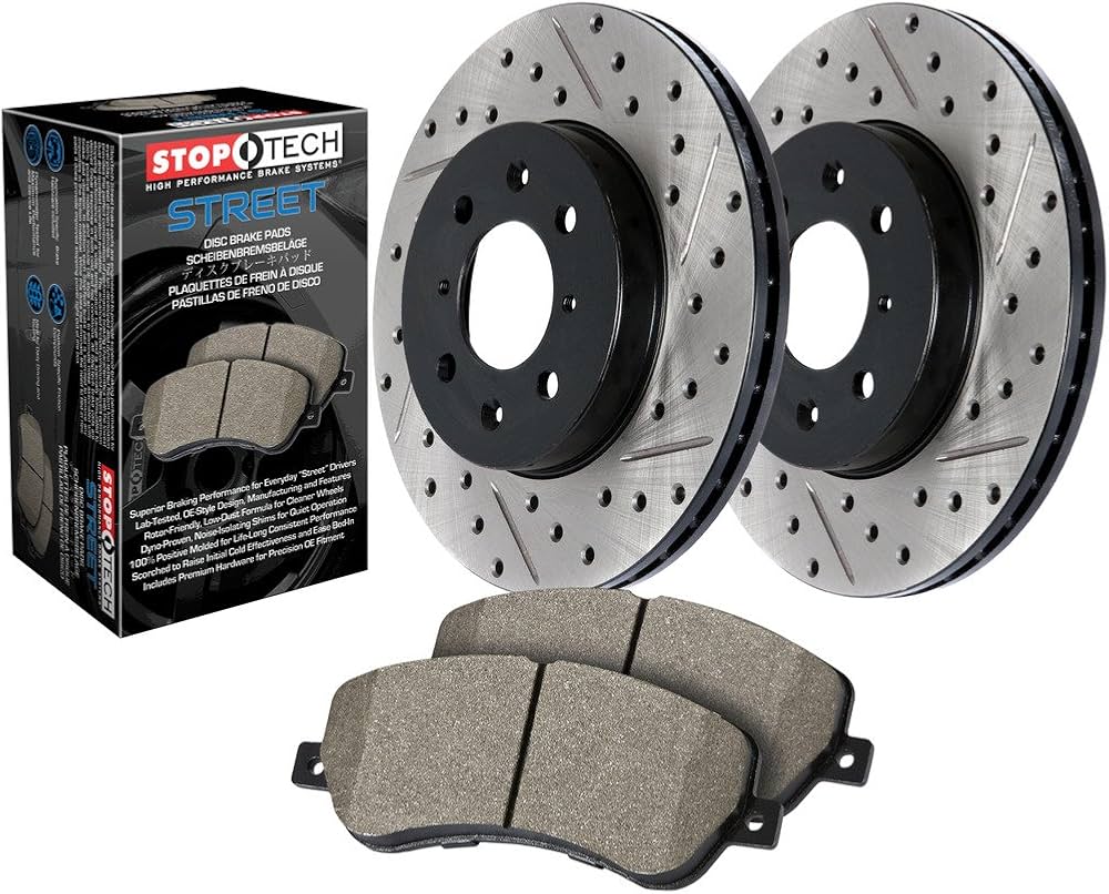 Street Axle Pack Drilled & Slotted, Front
