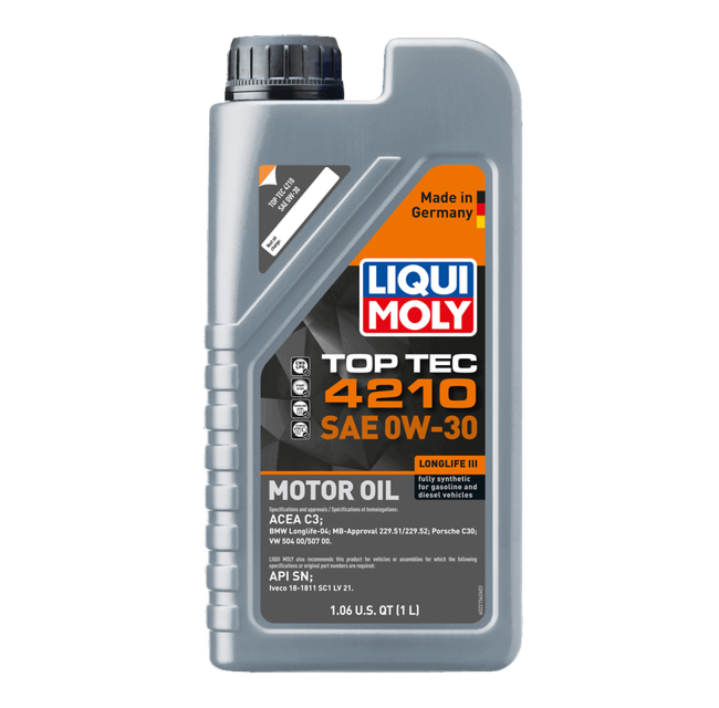LIQUI MOLY 5L Top Tec 4210 Motor Oil SAE 0W30